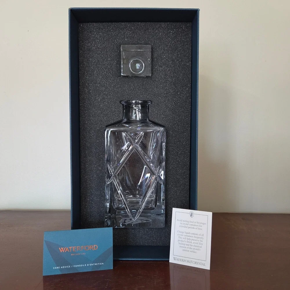 Waterford Short Stories Olann Crystal Decanter Clear Square New with Box